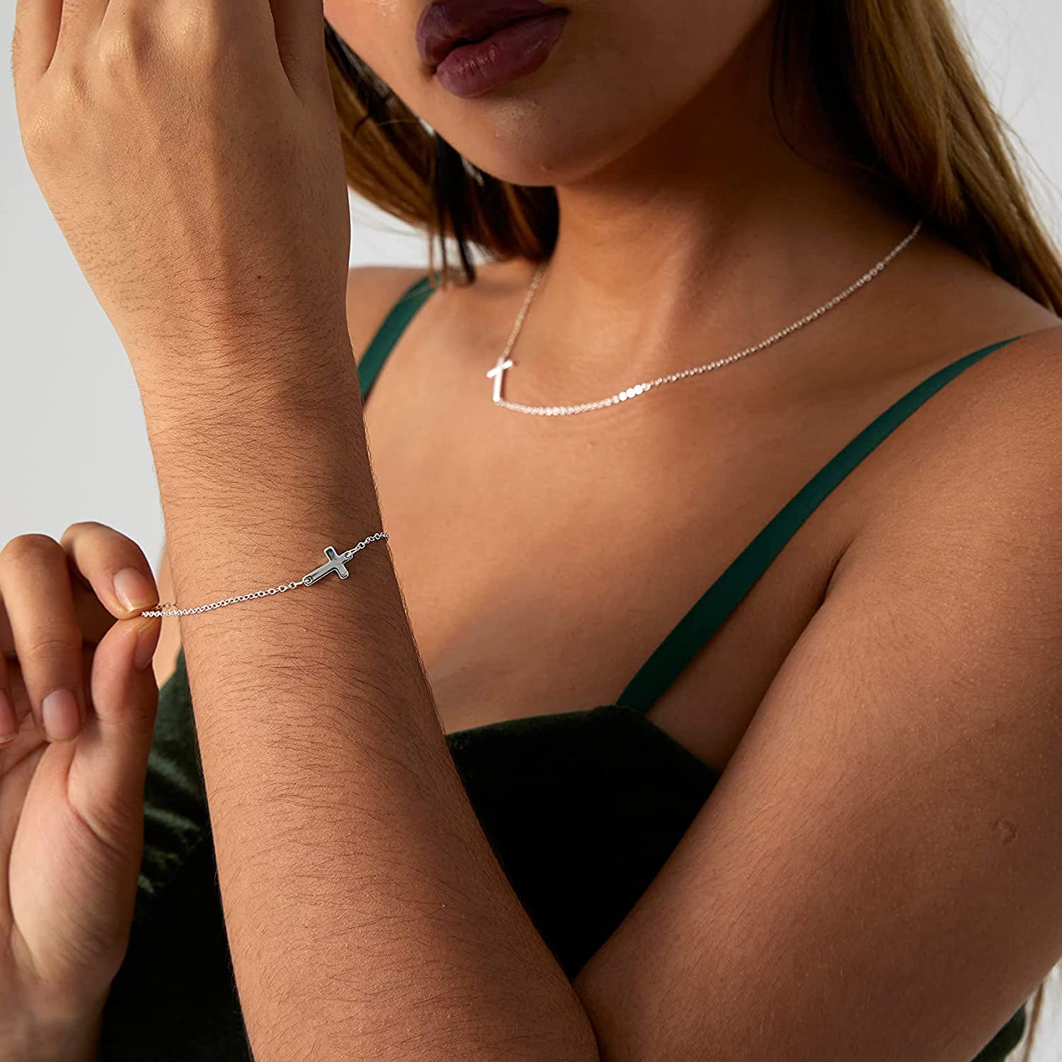 Kyerlyn 14K Gold Plated Handmade Dainty Dot Bracelet Cute Thin Everyday Bracelets for Women Men Size 6.5"+2" Extender - Image 3